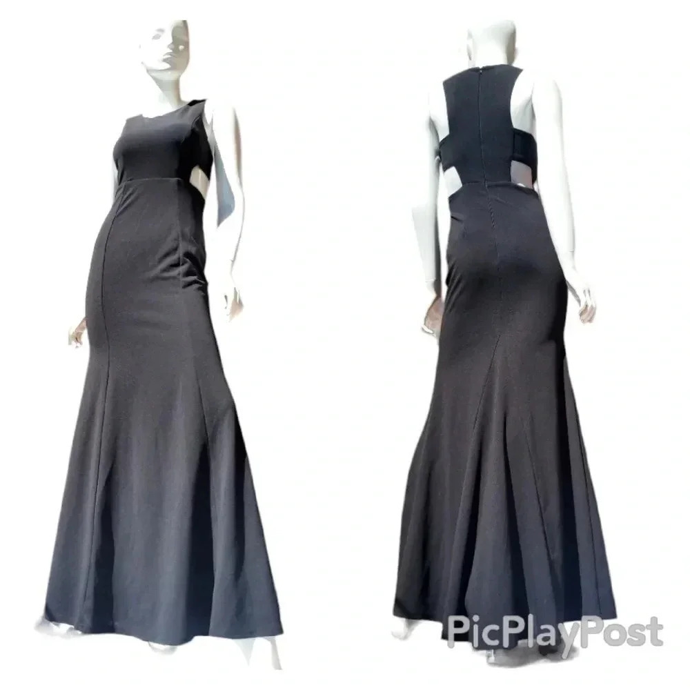 Lulus Black Cutout Maxi Dress Size Small